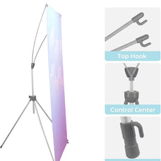 Adjustable X Display Stand- 23"X63" to 32"X78"