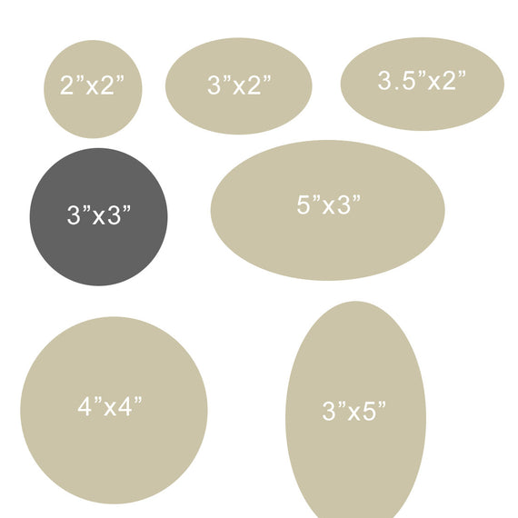 Paper Sheet Stickers-Oval or Circle Shape