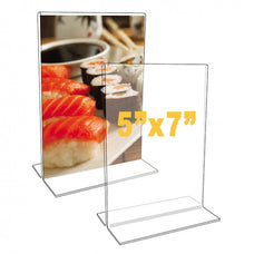 T-Base Stand, Acrylic clear, 12 packs