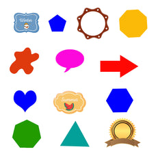 Paper Sheet Stickers-Polygon or Custom Shape